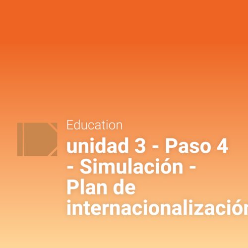 Podcast cover: unidad 3 - Paso 4 - Simulación - Plan de internacionalización